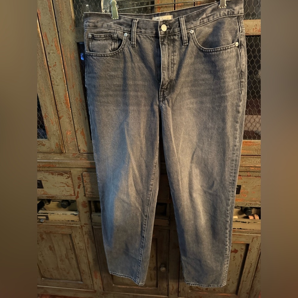 Madewell Women's Straight Leg Faded Grey Jeans